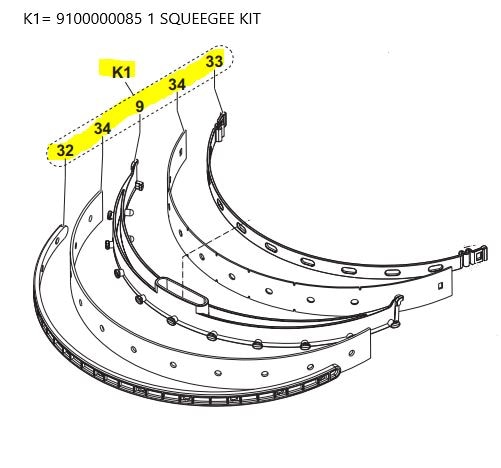 Squeegee Complete Set for 14