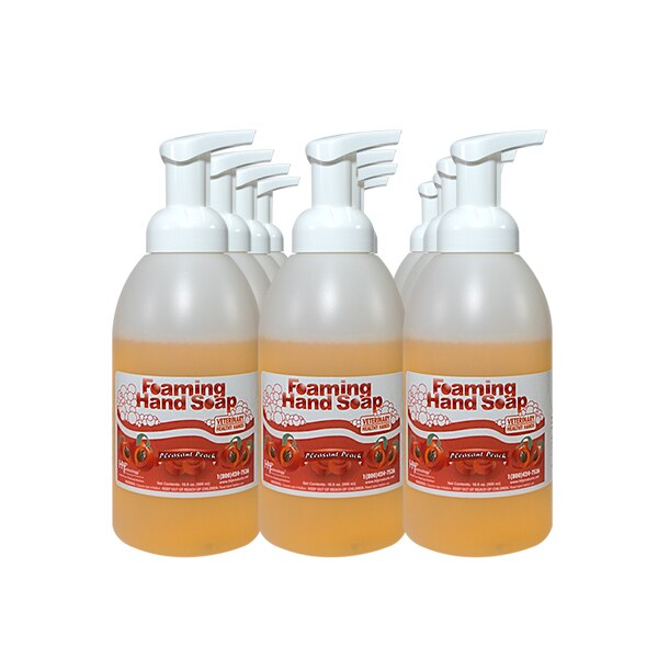 Veterinary Healthy Hands Pleasant Peach Soap 12/16 oz Pump Case